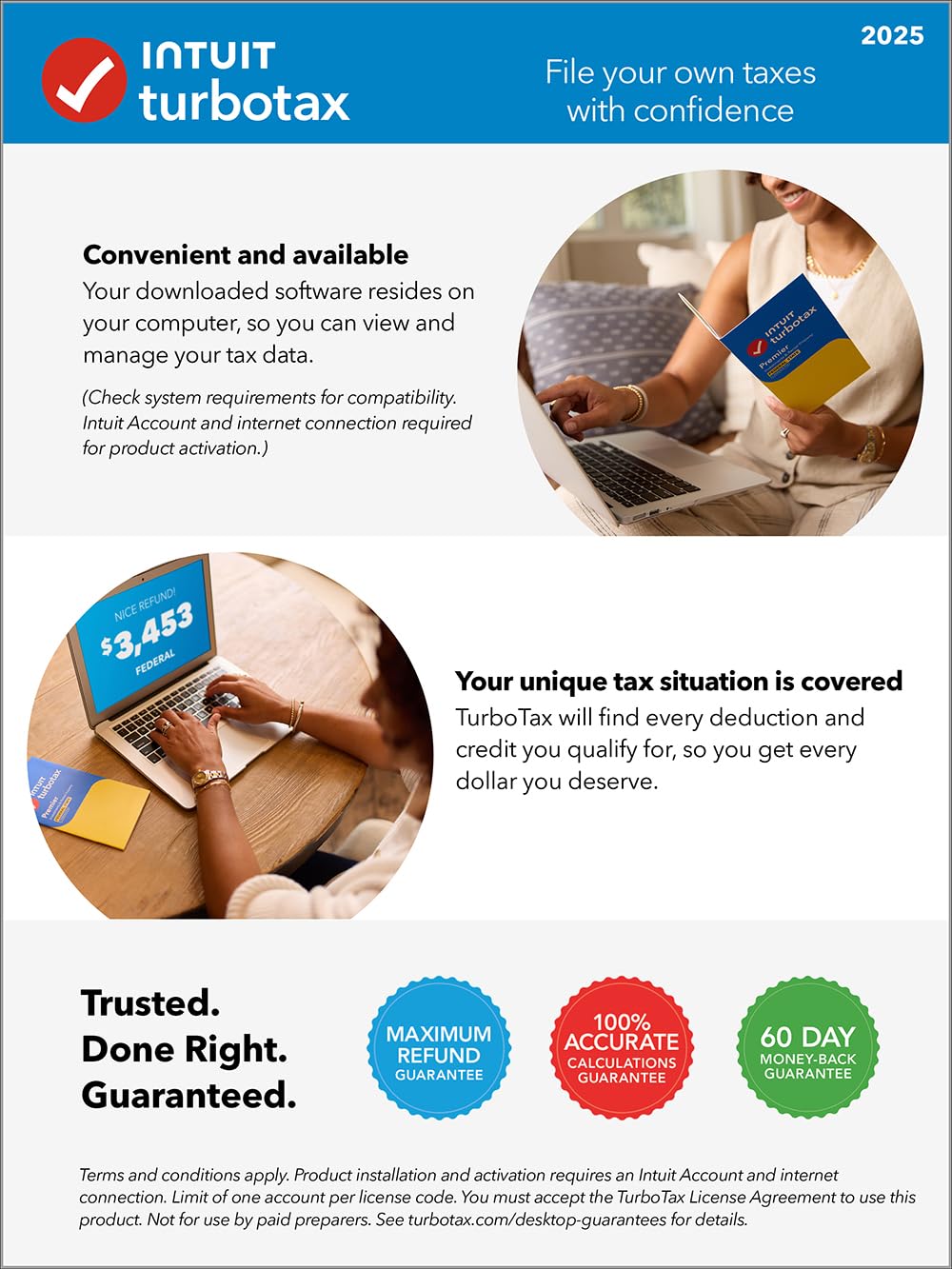 TurboTax Deluxe Desktop Edition 2025, Federal & State Tax Return [Win11/Mac14 Download]